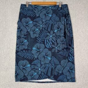 RipSkirt Hawaii Size‎ Large Maui Moonlight Hibiscus Length 3 Wrap Skirt Pockets